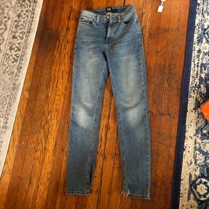 BDG girlfriend high rise light wash jeans